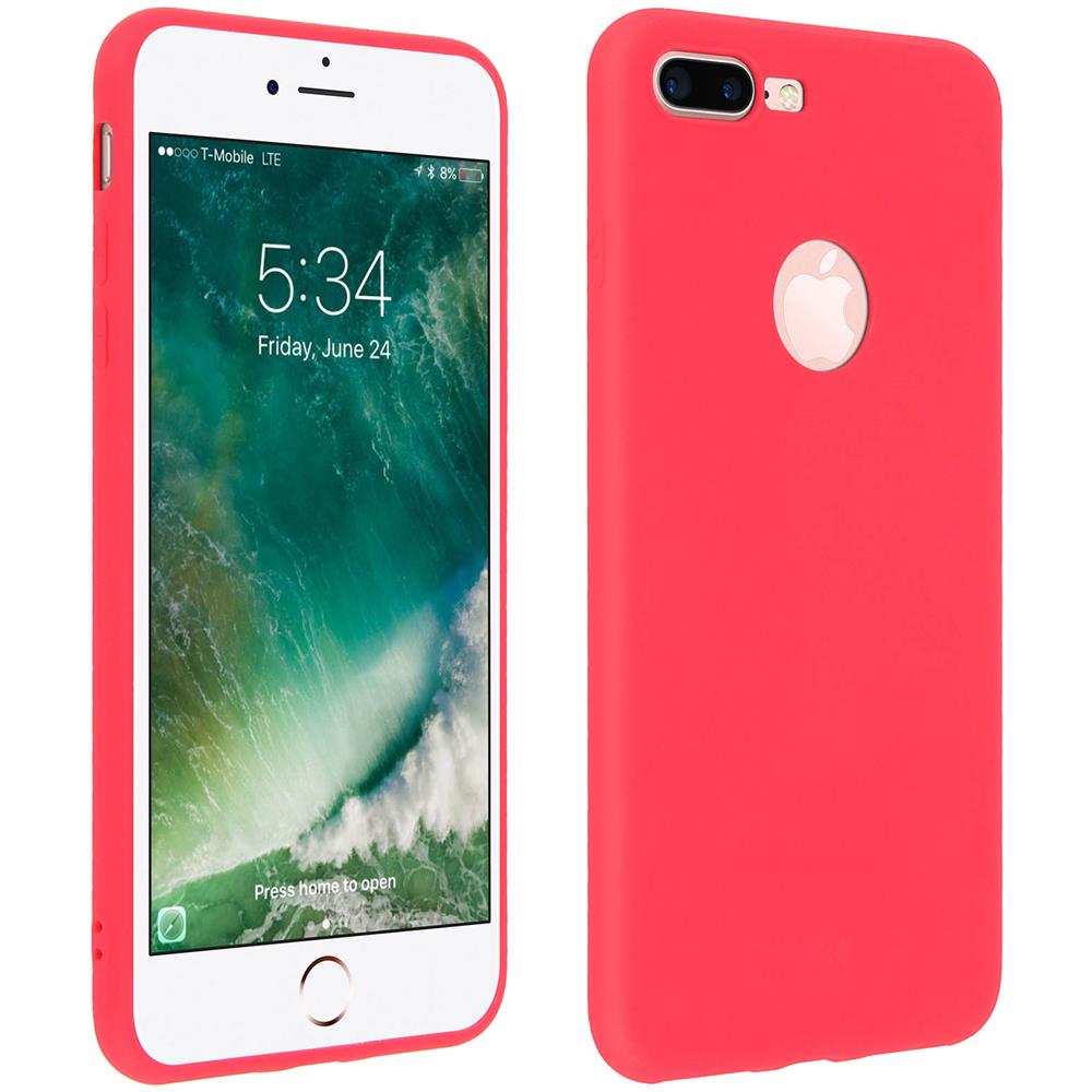 Cover Iphone 7 Plus / 8 Plus Soft Touch Silicone Gel Morbido - Rossa - Foto 2