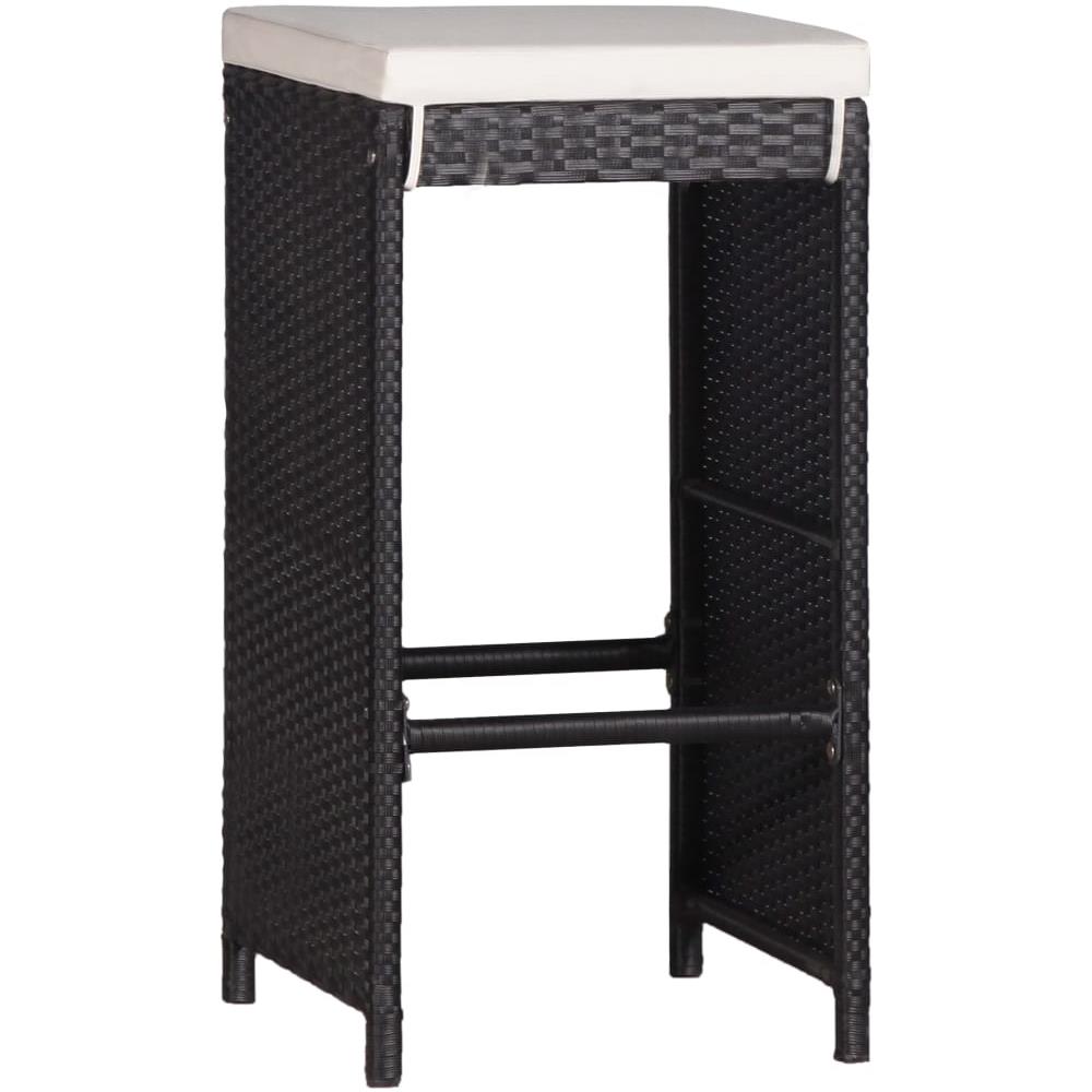 Set Mobili Da Pranzo Per Giardino 9 Pz In Polyrattan Nero - Foto 8