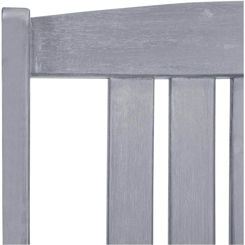 Sedie da Giardino 2 pz Grigio in Massello d'Acacia - Foto 8