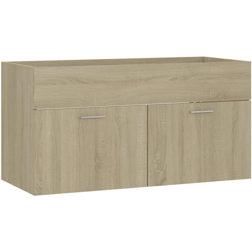 Mobile con Lavabo Integrato Rovere Sonoma in Legno Multistrato - Foto 8