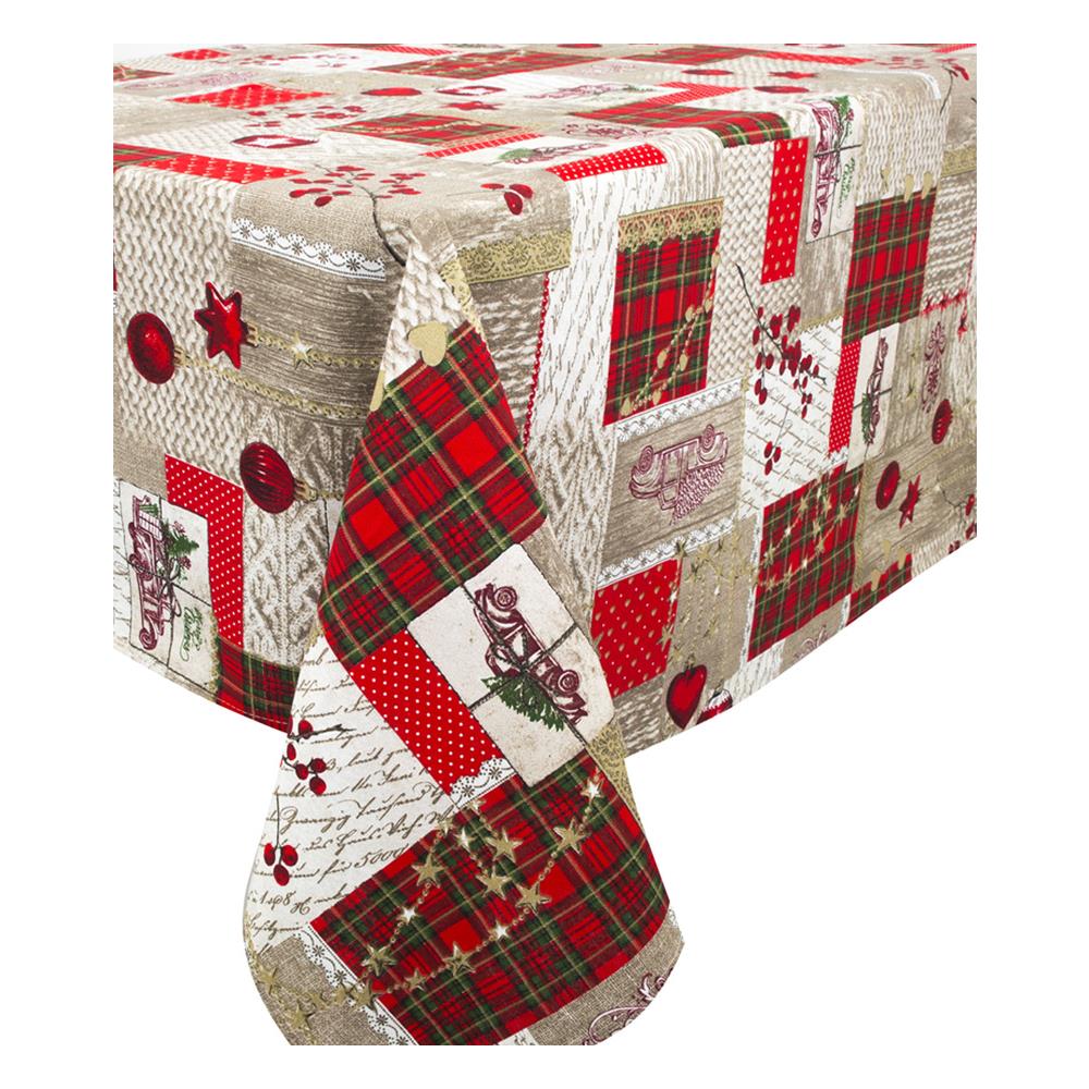 Tovaglia Natalizia Cucina Soggiorno Copritavolo Natale Made Italy Disegni Assortiti 140x360 Stelline - Foto 2