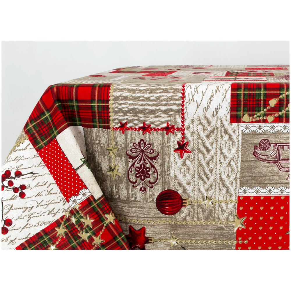 Tovaglia Natalizia Cucina Soggiorno Copritavolo Natale Made Italy Disegni Assortiti 140x360 Stelline - Foto 1