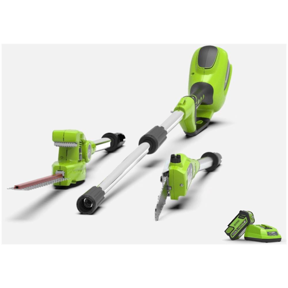 Tagliasiepi Telescopico E Motosega Senza Fili 2 In 1 Elettrico 24v Lunghezza Lama 51cm / 20cm Distanza Di Denti 18 Mm Senza Batteria E Caricabatterie G24psh - Foto 2
