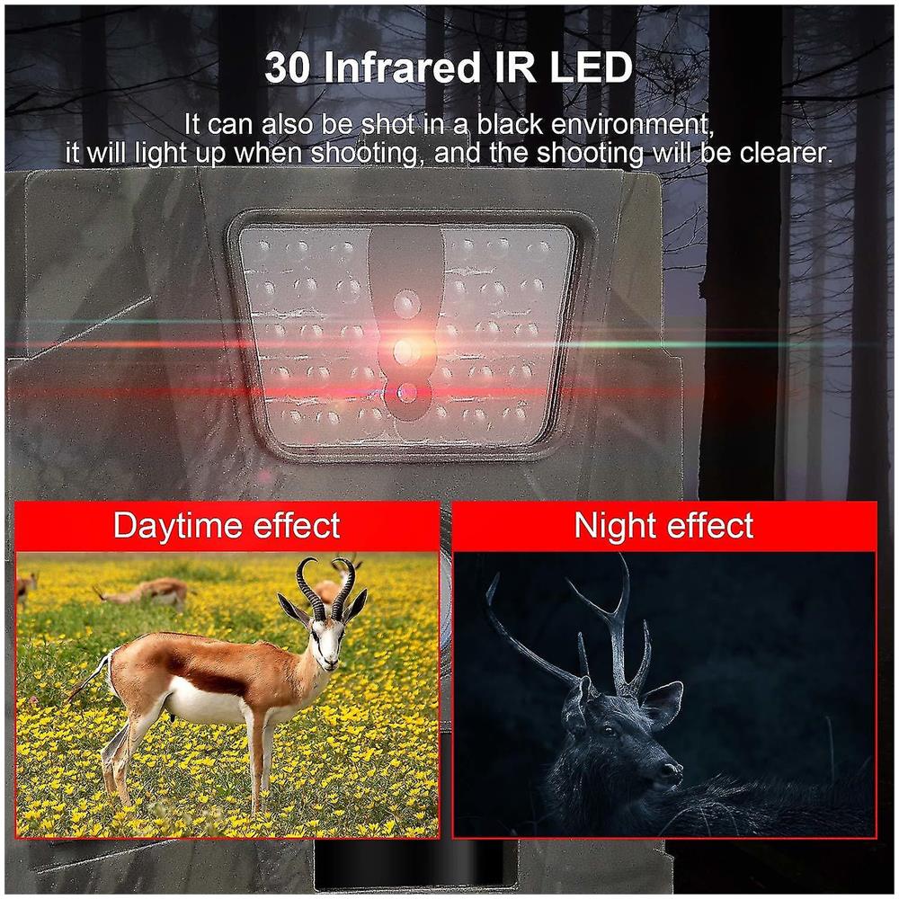 Camera Da Caccia Alla Fauna Selvatica Con I Led A Infralesso Da 30 Pezzi Ip65-green - Foto 2