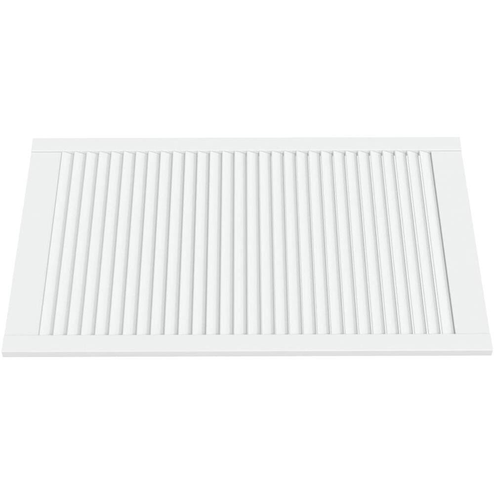 Ante a Lamelle Bianche 2 pz Bianche 99,3x59,4 cm Legno di Pino - Foto 5