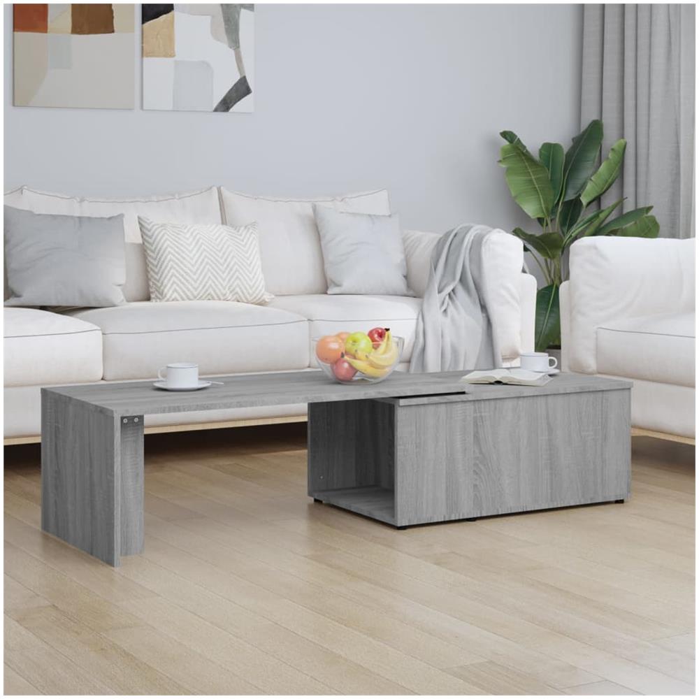 Tavolino Da Salotto Grigio Sonoma 150x50x35cm Legno Multistrato - Foto 1