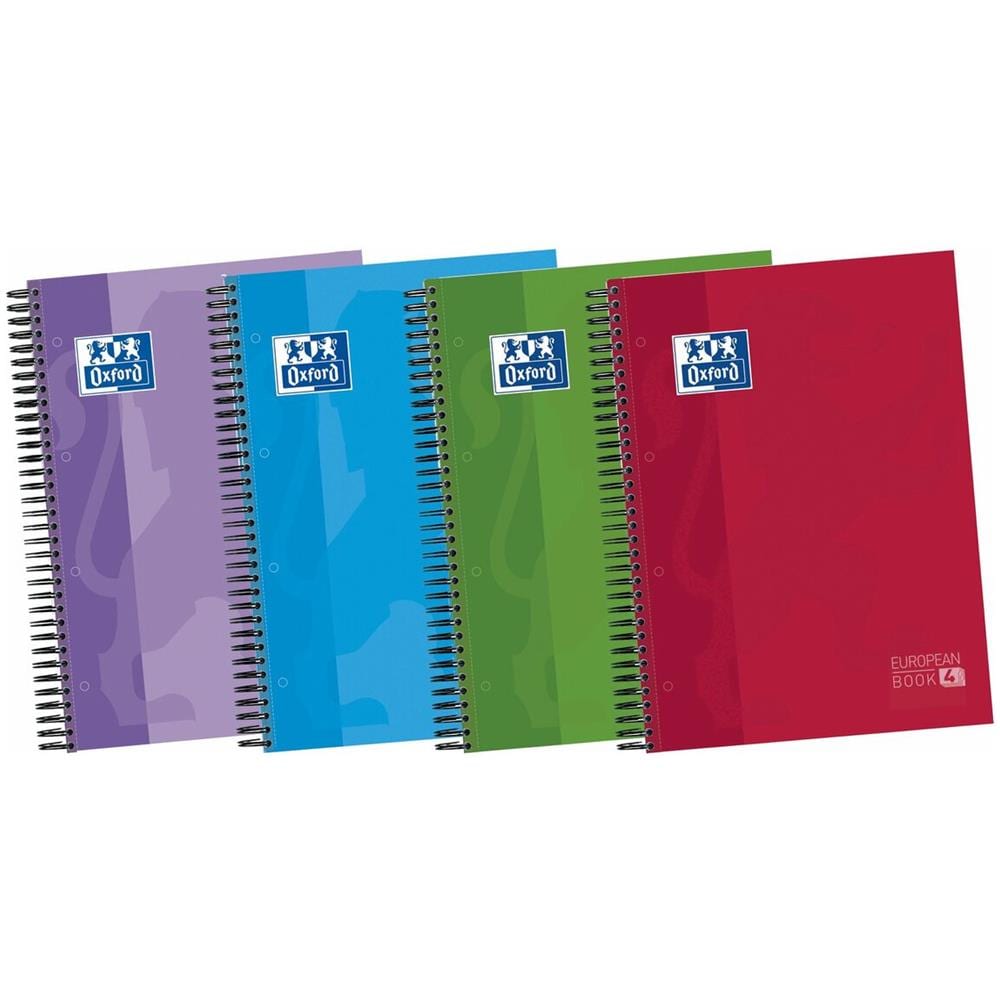 European Book 4 Classic Quaderno European Book 4 Classic Microforata 180 Fogli Multicolore A4 5 Pezzi 120 Fogli - Foto 1