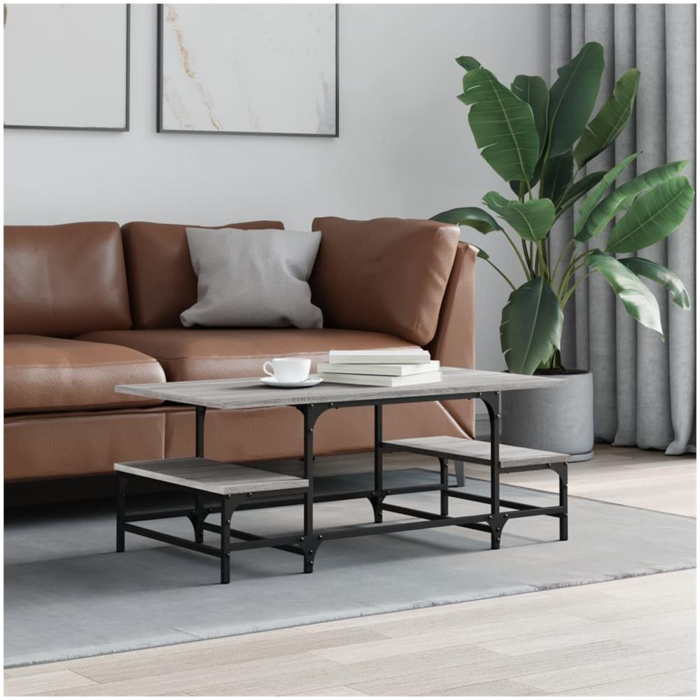 Tavolino Salotto Grigio Sonoma 100x50,5x40 Cm Legno Multistrato - Foto 1