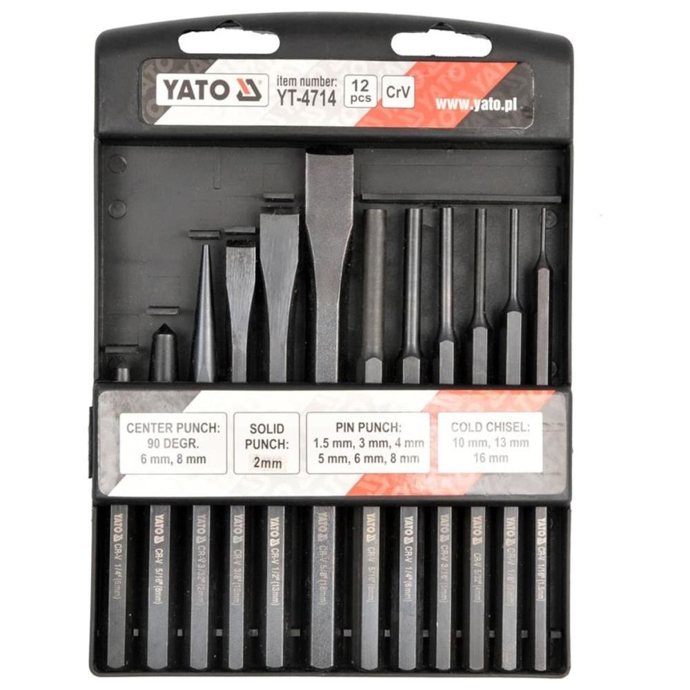 Set Di 12 Pezzi Scalpello E Punteruolo Crv Yt-4714 - Foto 2