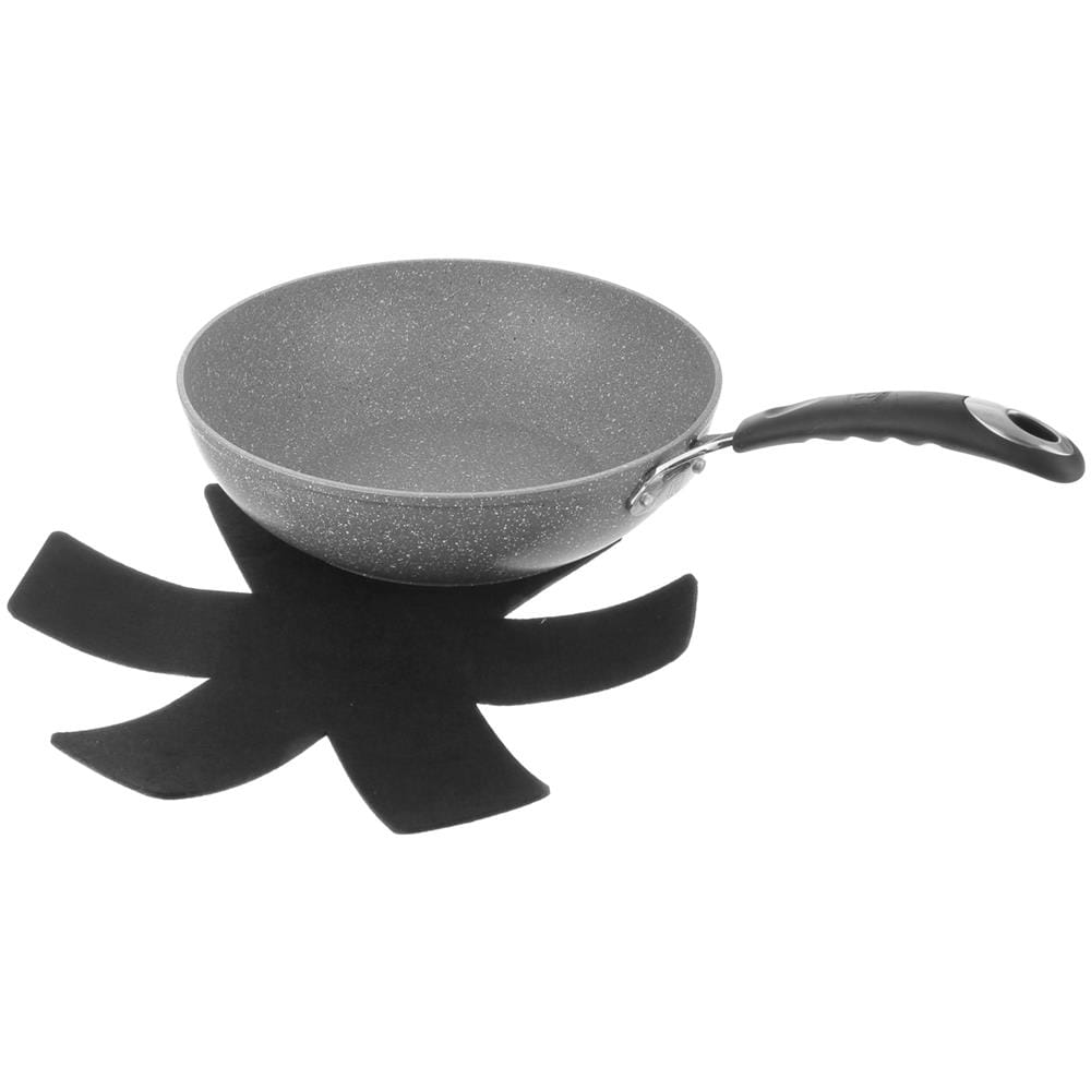 Wok Stone Touch Da 28 Cm Con Salvapadella Grigio - Foto 2