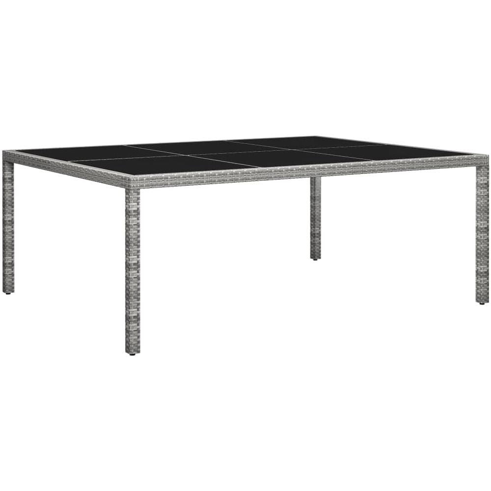 Tavolo Da Pranzo Da Giardino Grigio 200x150x74 Cm In Polyrattan - Foto 1