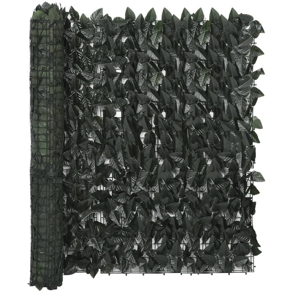 Paravento da Balcone con Foglie Verde Scuro 500x100 cm - Foto 1