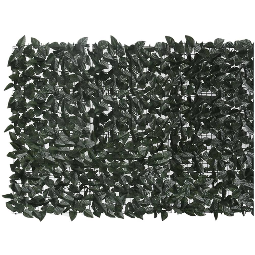 Paravento da Balcone con Foglie Verde Scuro 500x100 cm - Foto 3