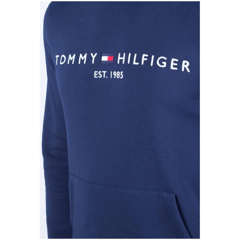 Uomo - Felpa In Cotone Blu Con Cappuccio - Foto 4