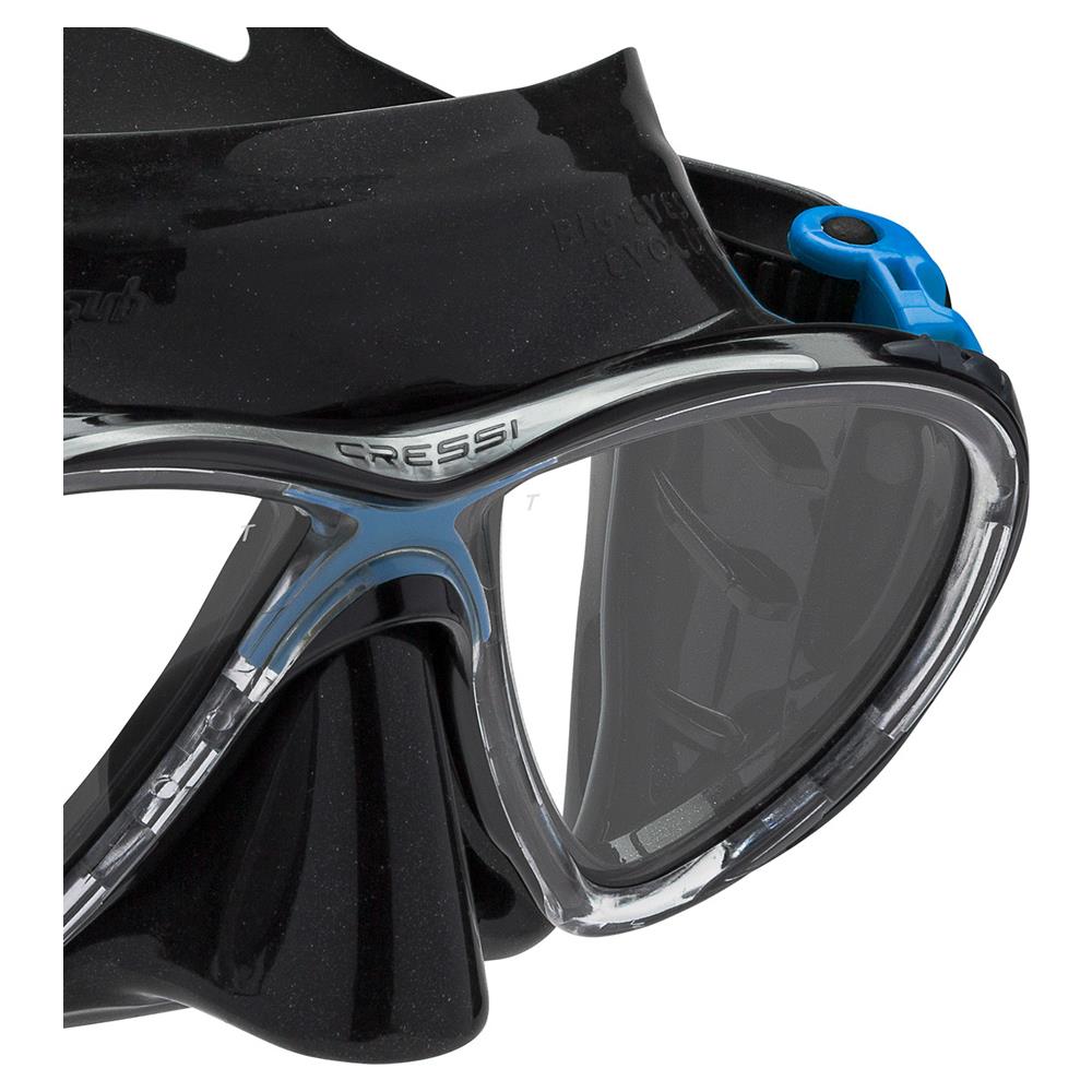 Maschera Big Eyes Evolution Trasparente Nero / blu - Foto 3