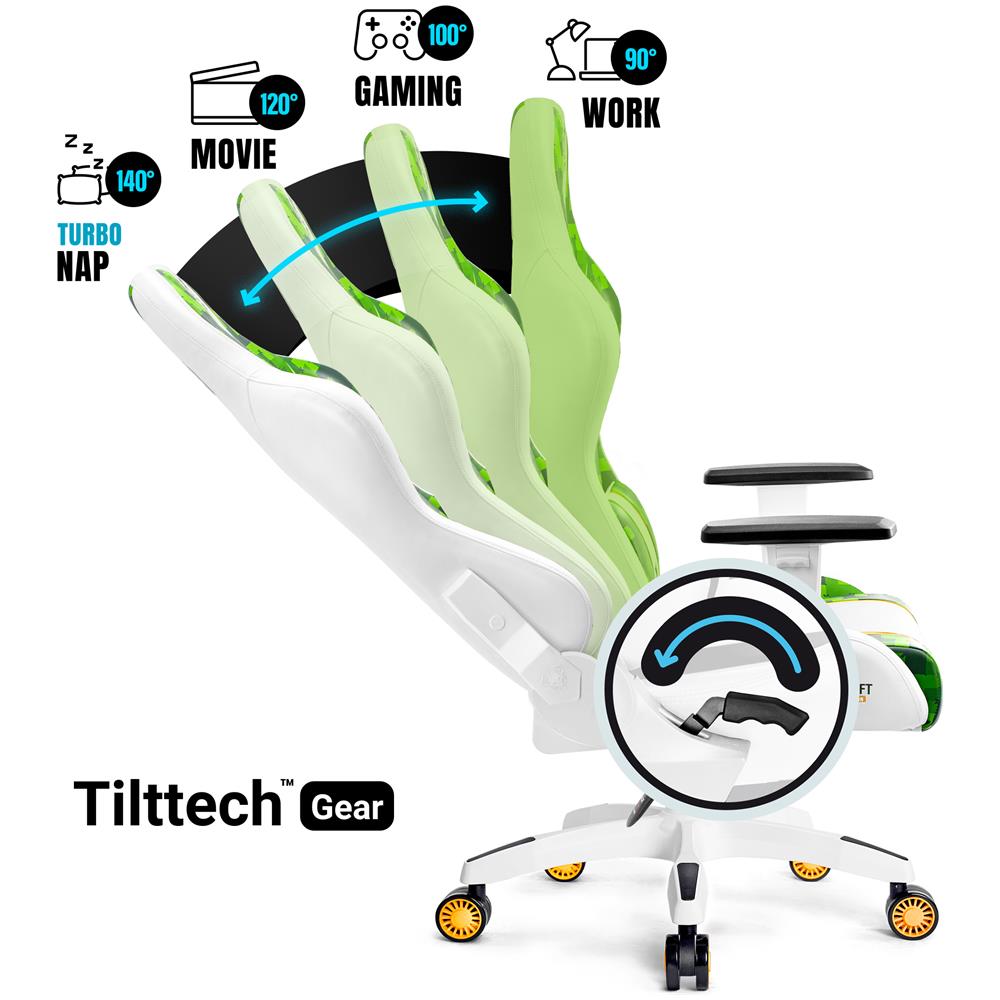 X-one 2.0 Sedia Da Gaming Gamer Chair Poltrona Ufficio Scrivania Braccioli Regolabili Design Ergonomico Supporto Lombare Funzione Di Inclinazione Craft King Xl - Foto 5