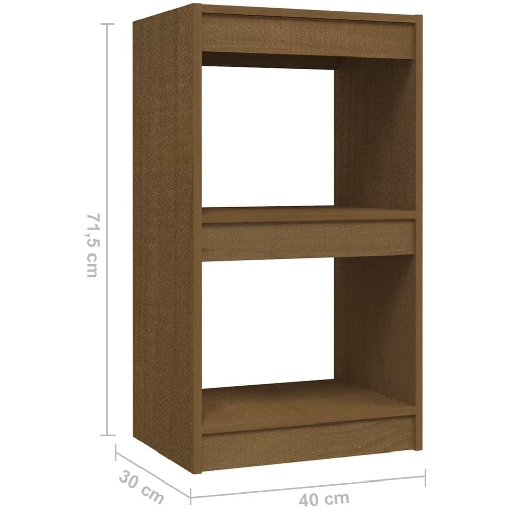 Libreria Marrone Miele 40x30x71,5 Cm In Legno Massello Di Pino - Foto 3