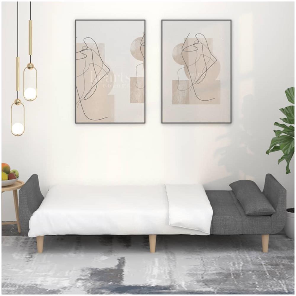 Sgabello Con Contenitore Pieghevole Marrone Scuro In Simil Lino - Foto 8