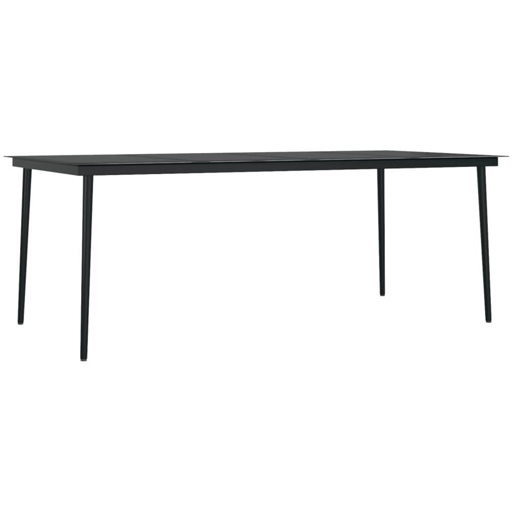 Set Mobili Da Pranzo Da Giardino 9 Pz Con Cuscini Nero - Foto 5