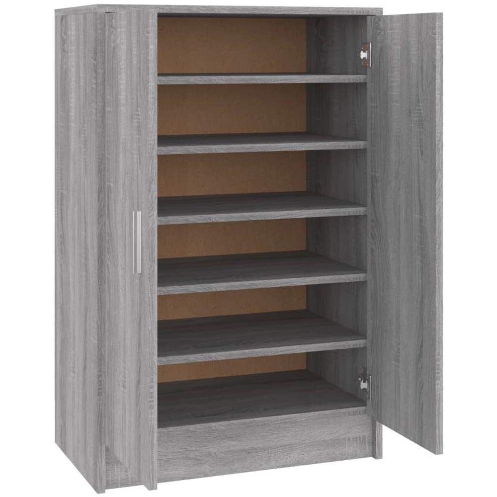 Scarpiera Grigio Sonoma 60x35x92 Cm In Legno Multistrato - Foto 2