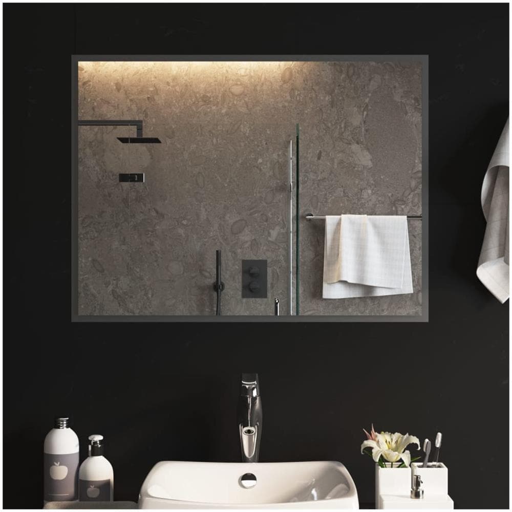 Specchio Da Bagno Con Luci Led 80x60 Cm - Foto 3