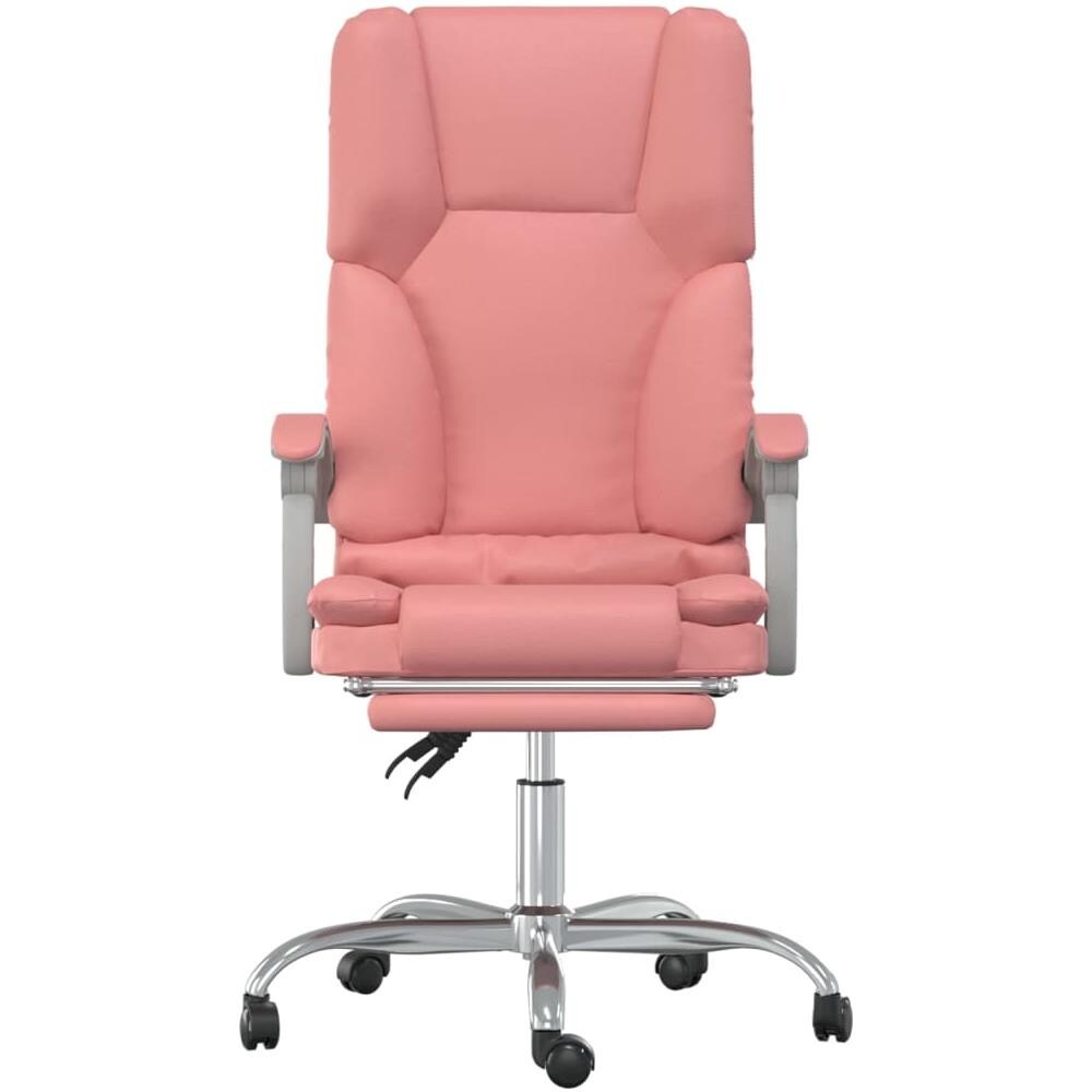 Poltrona da Ufficio Massaggiante Reclinabile rosa in Similpelle - Foto 2