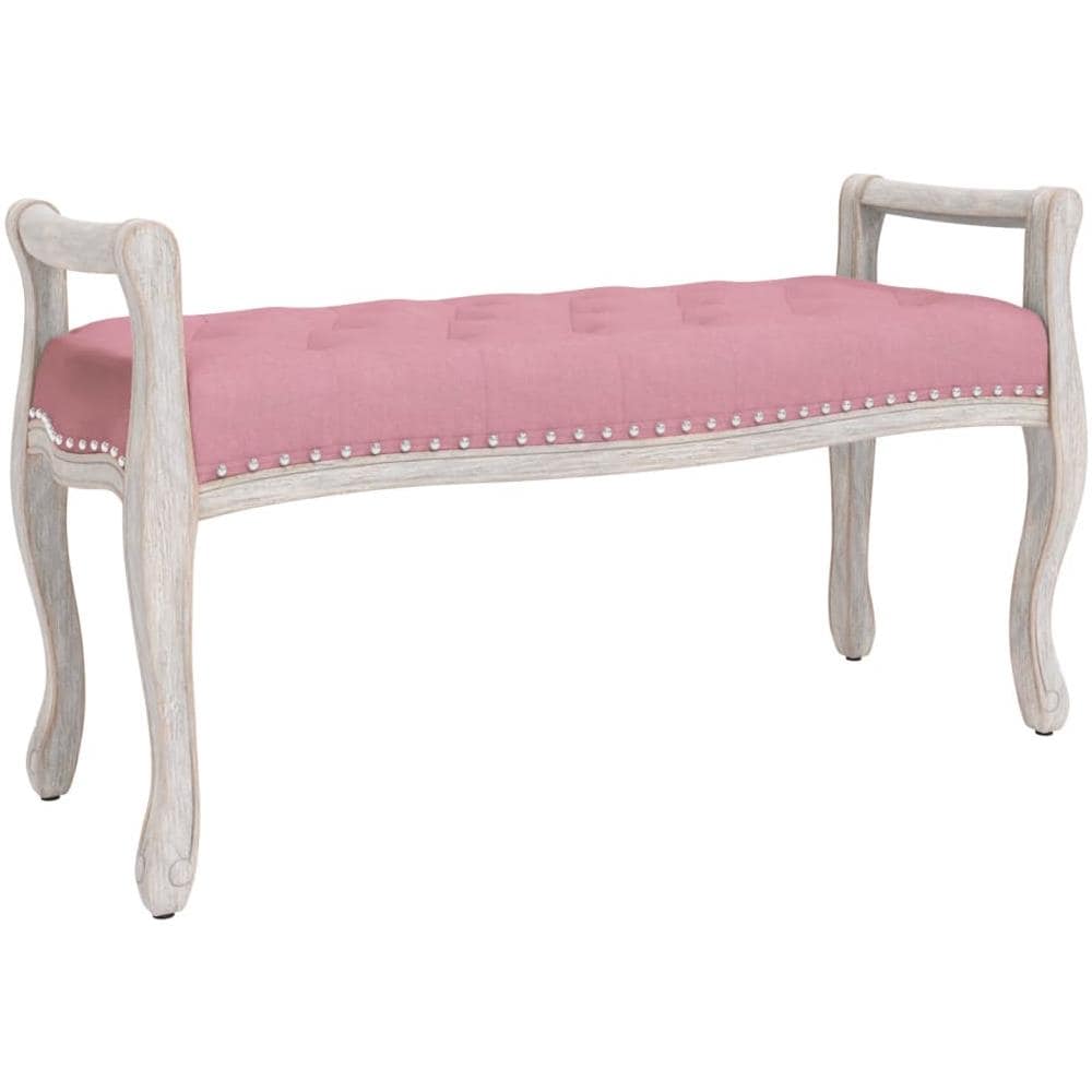 Panca Rosa 110x45x60 Cm In Velluto - Foto 2