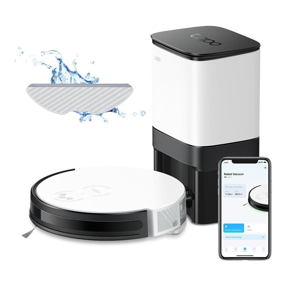 Aspirapolvere Robot Tapo RV10 Plus Capacita 350 L Sacchetto per la polvere Colore Nero / Grigio / Bianco - Foto 1