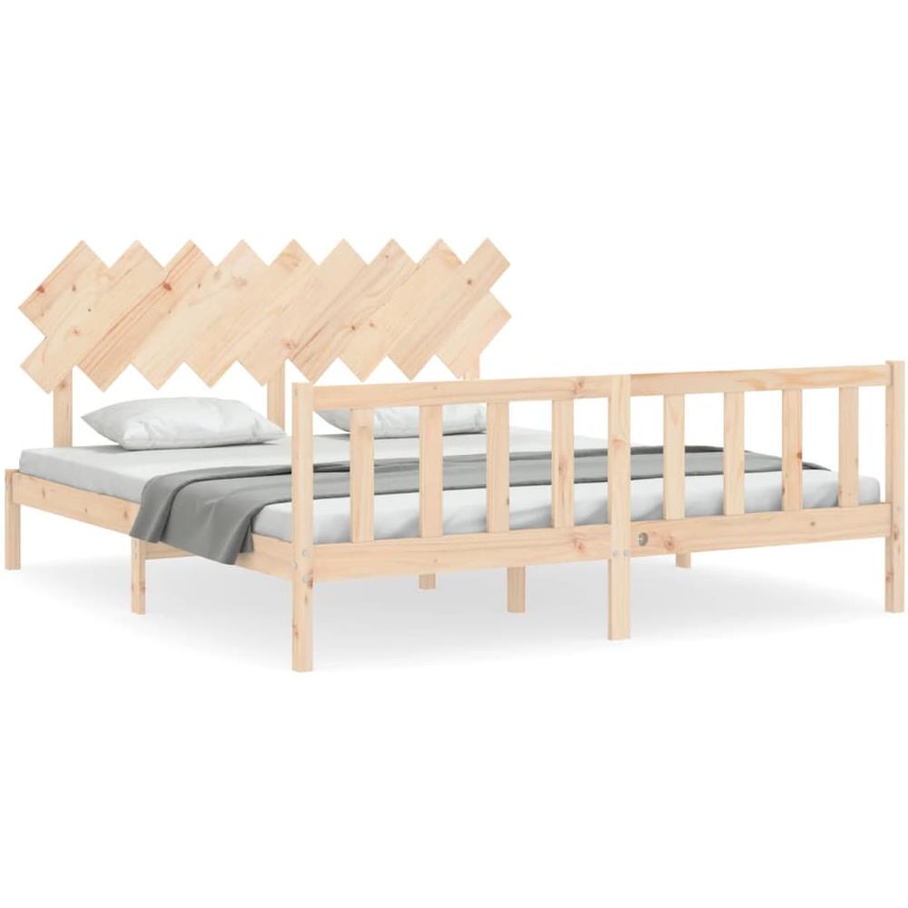 Giroletto con Testiera Super King Size in Legno Massello - Foto 2