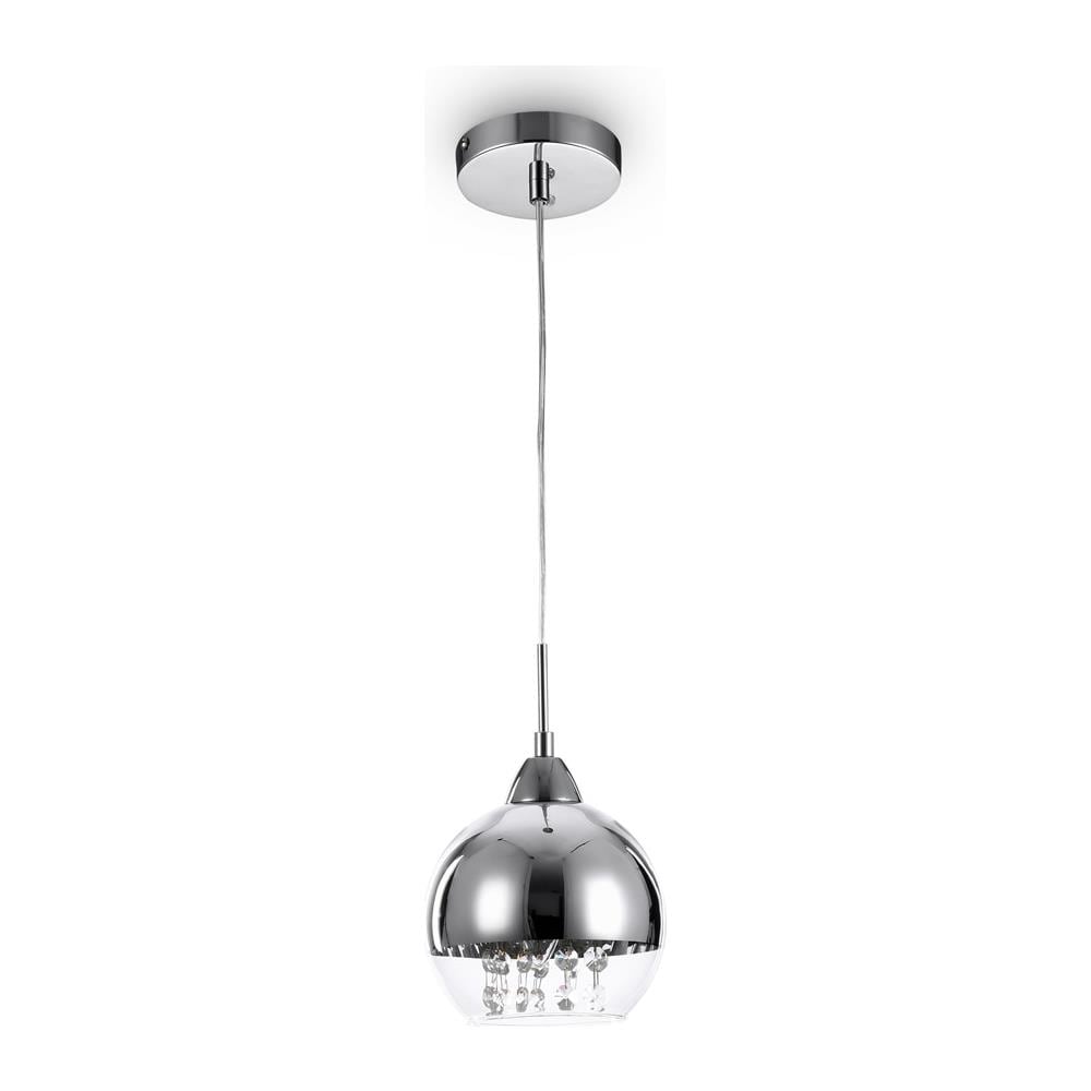 Lampadario Contemporaneo Iceberg Metallo Nichel 1 Luce Diffusore Vetro - Foto 1