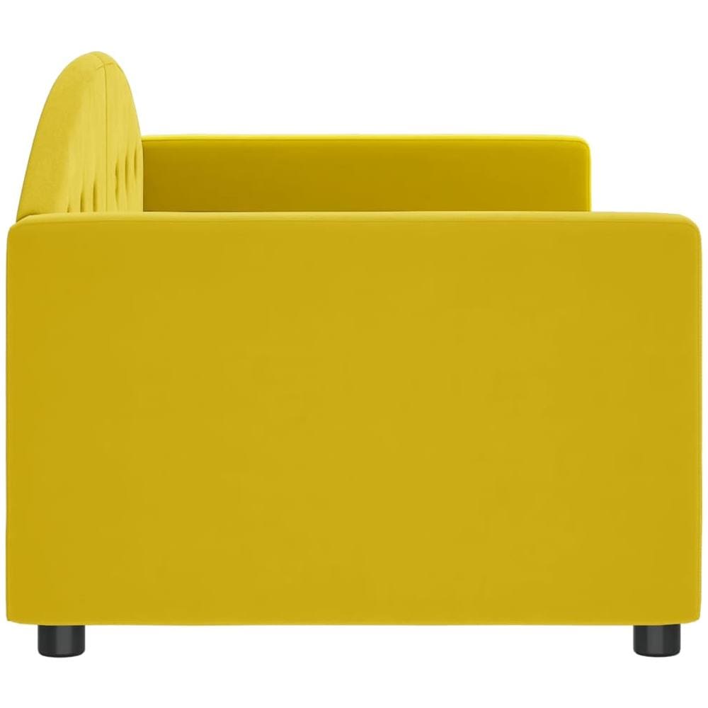 Letto Da Giorno Giallo 80x200 Cm In Velluto - Foto 7