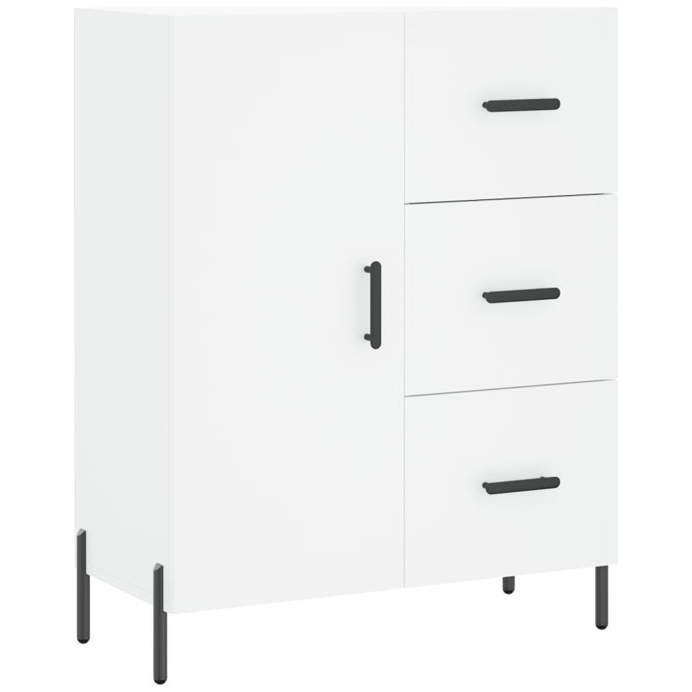 Credenza Bianca 69,5x34x90 Cm In Legno Multistrato - Foto 2