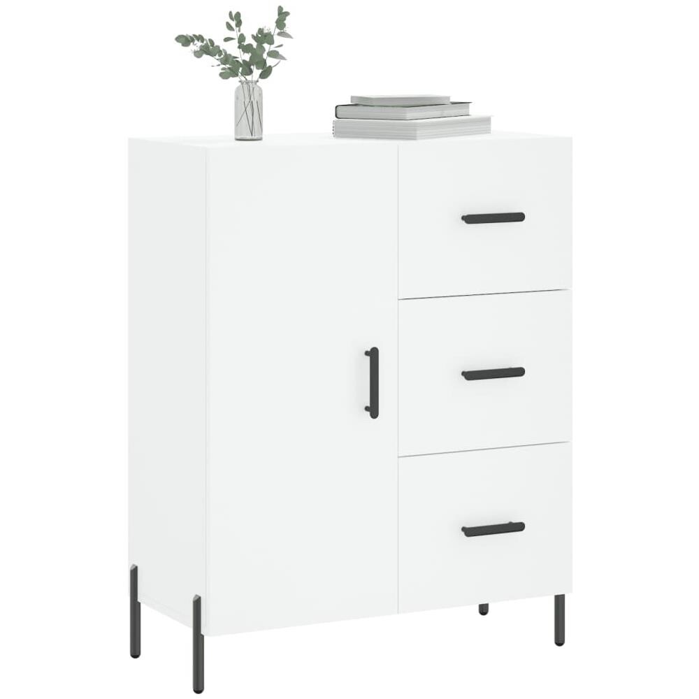 Credenza Bianca 69,5x34x90 Cm In Legno Multistrato - Foto 3