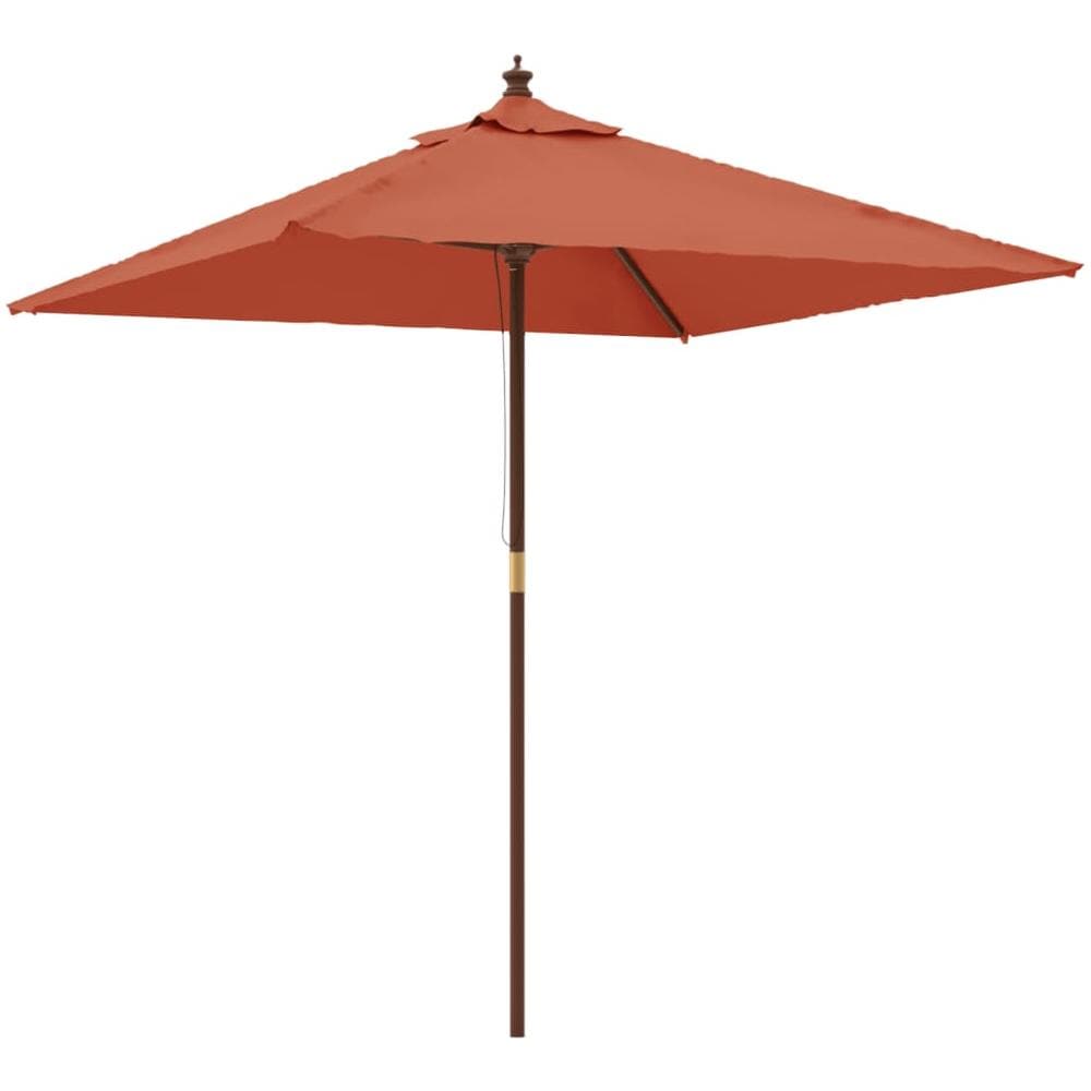 Ombrellone Giardino Con Palo In Legno Terracotta 198x198x231 Cm - Foto 2
