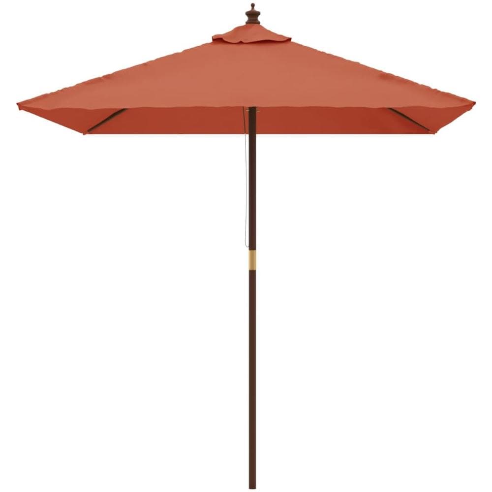 Ombrellone Giardino Con Palo In Legno Terracotta 198x198x231 Cm - Foto 3