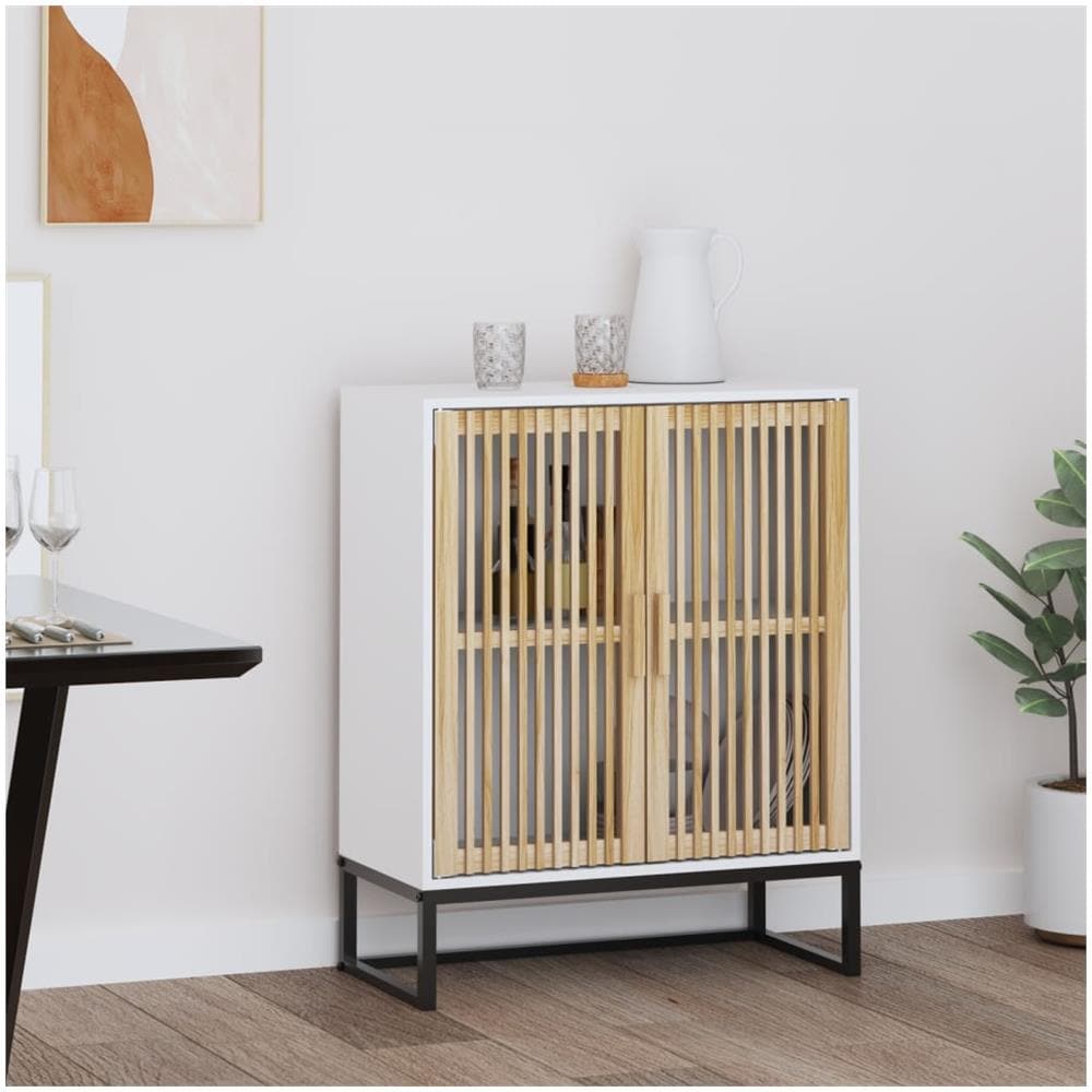 Credenza Bianca 60x30x75 Cm In Legno Multistrato - Foto 1