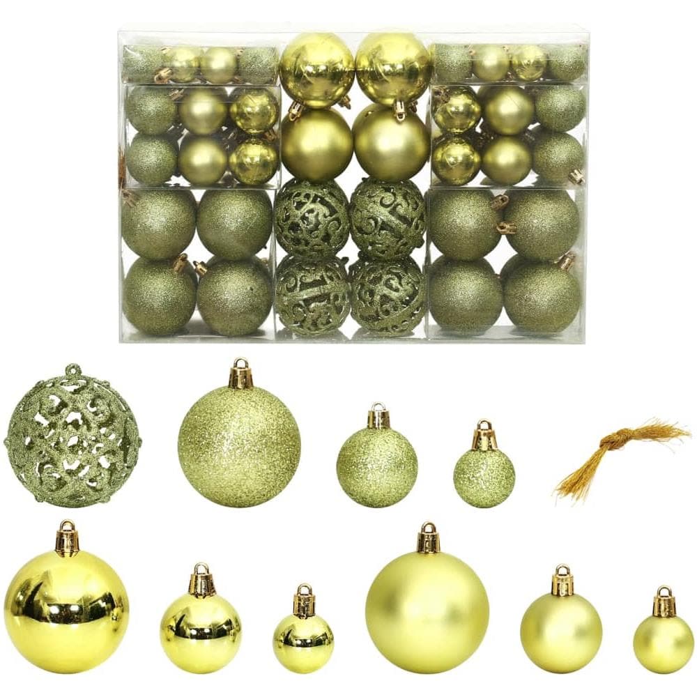 Palline Di Natale 100 Pz Verde Chiaro 3 / 4 / 6 Cm - Foto 1