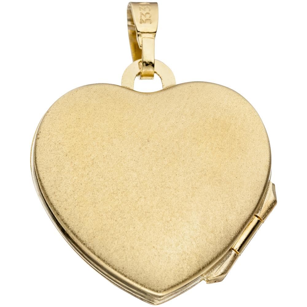 Medaglione Cuore Da Aprire Per Foto 333 Oro 3 Zirconi Con Catena 45 Cm - Foto 4