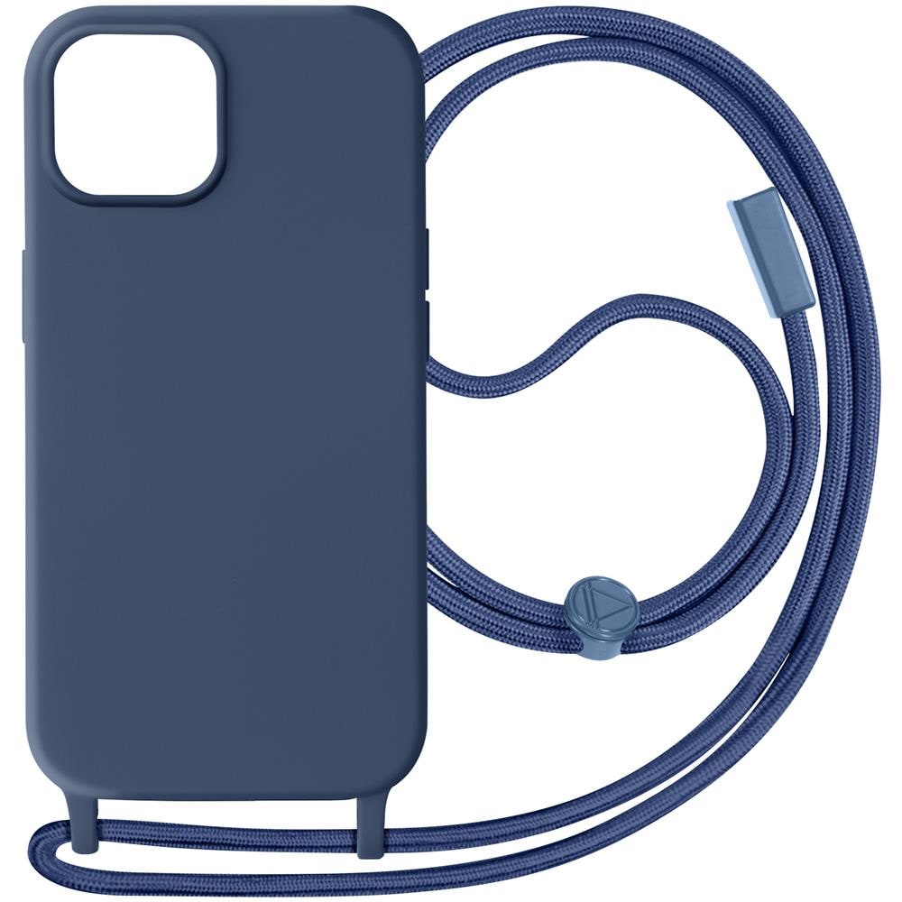 Cover Semirigida Per Iphone 15 Cordino Nylon Intrecciato Serie Corda Blu - Foto 1