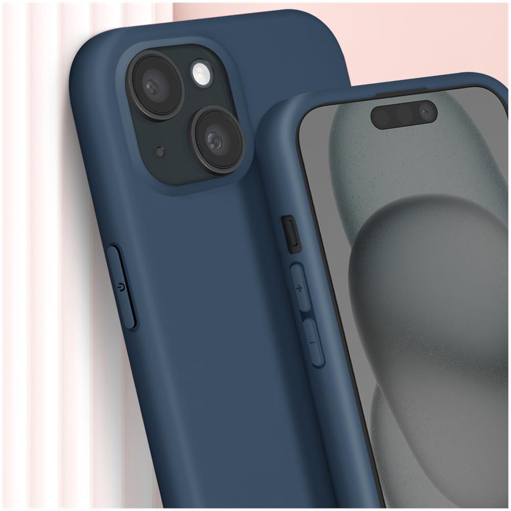 Cover Semirigida Per Iphone 15 Cordino Nylon Intrecciato Serie Corda Blu - Foto 5