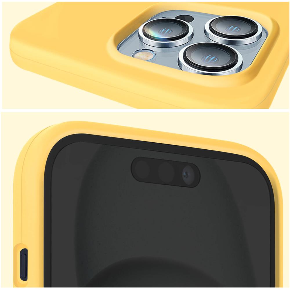 Cover Per Iphone 15 Pro Max Ibrida Semirigida Sottile Leggera Befluo, Giallo - Foto 2