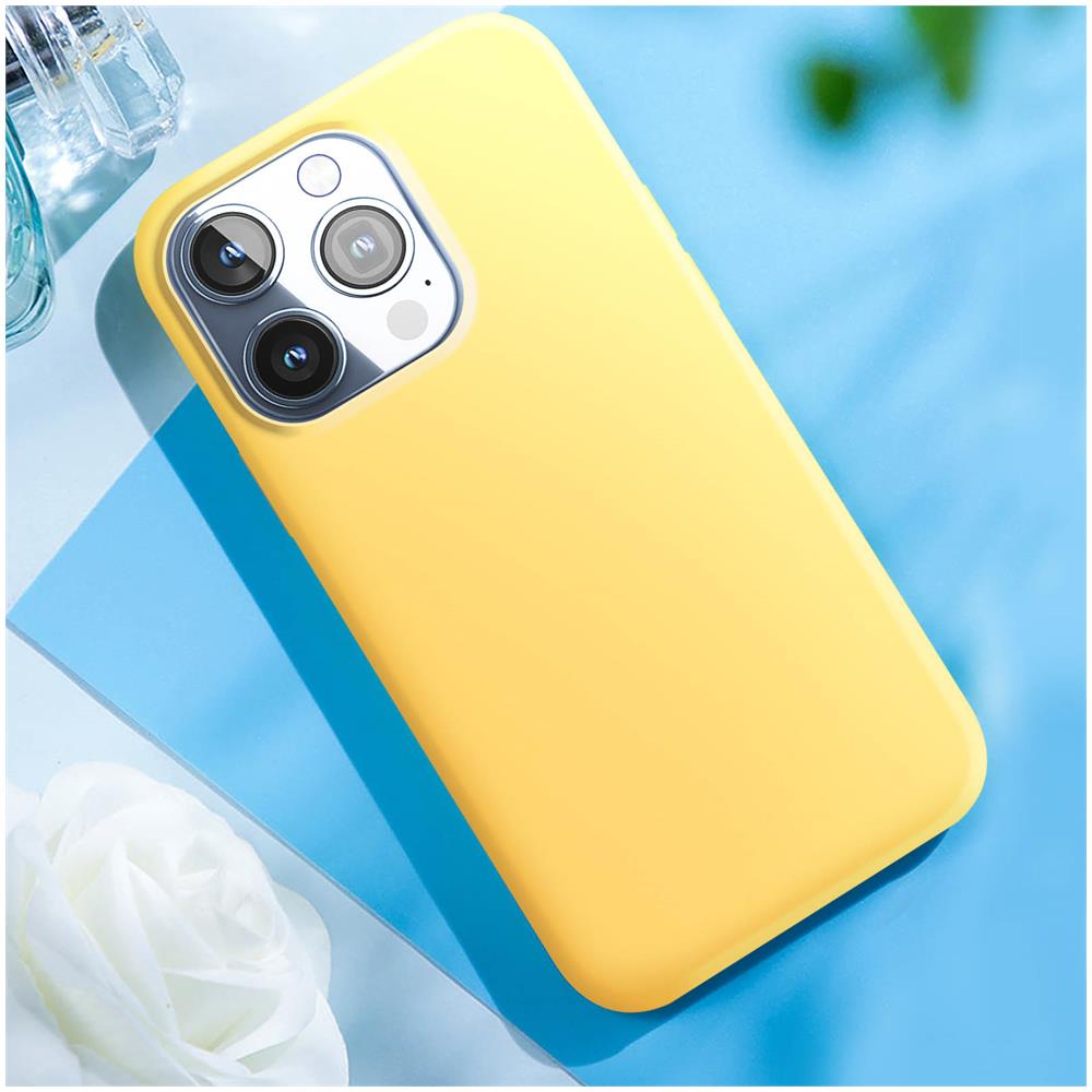 Cover Per Iphone 15 Pro Max Ibrida Semirigida Sottile Leggera Befluo, Giallo - Foto 5