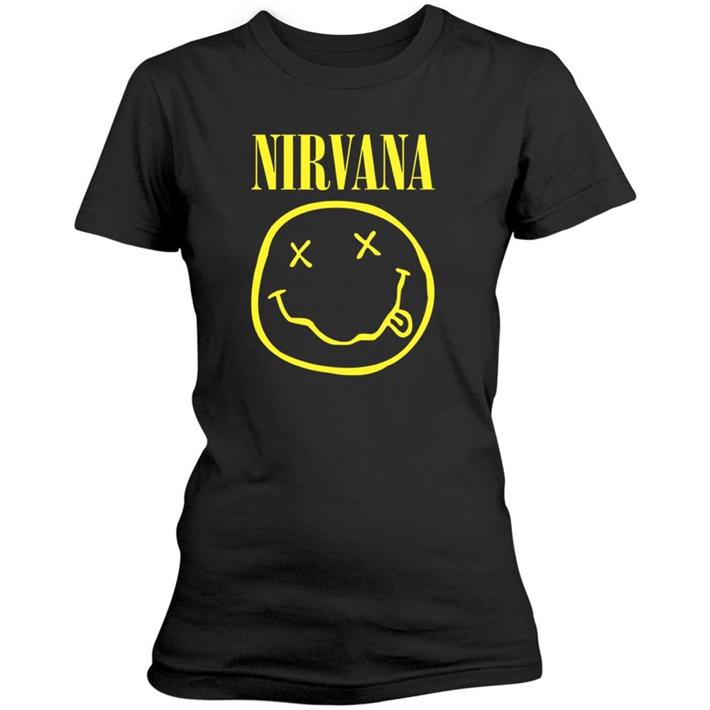 Nirvana - Smiley Logo (T-Shirt Donna Tg. L)  - Foto 1