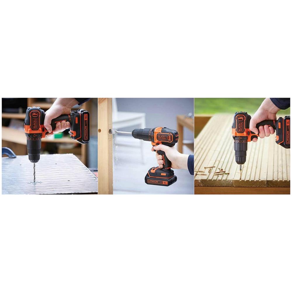 Trapano Avvitatore A Percussione Modello Bdchd Da 18v Con Batteria A Litio - Foto 2