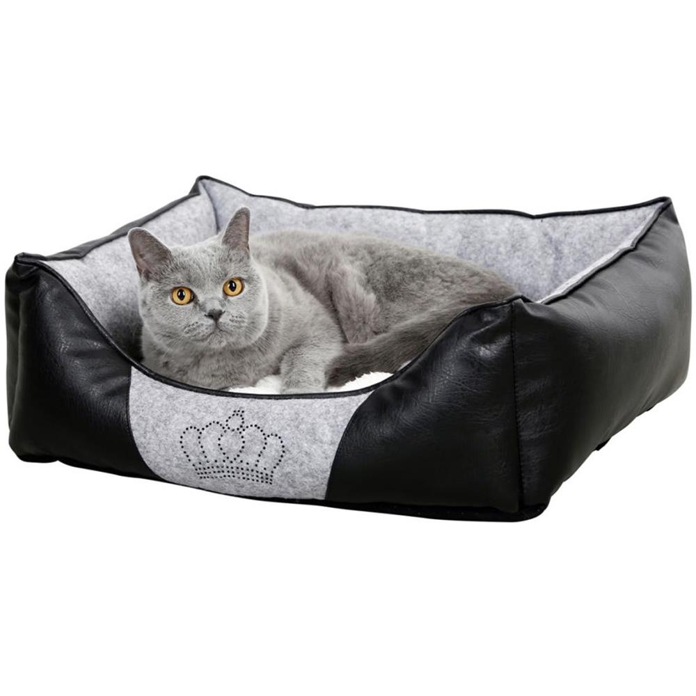 Cuccia Per Cani Chiara 55x45 Cm Grigio E Nero 80361 - Foto 4