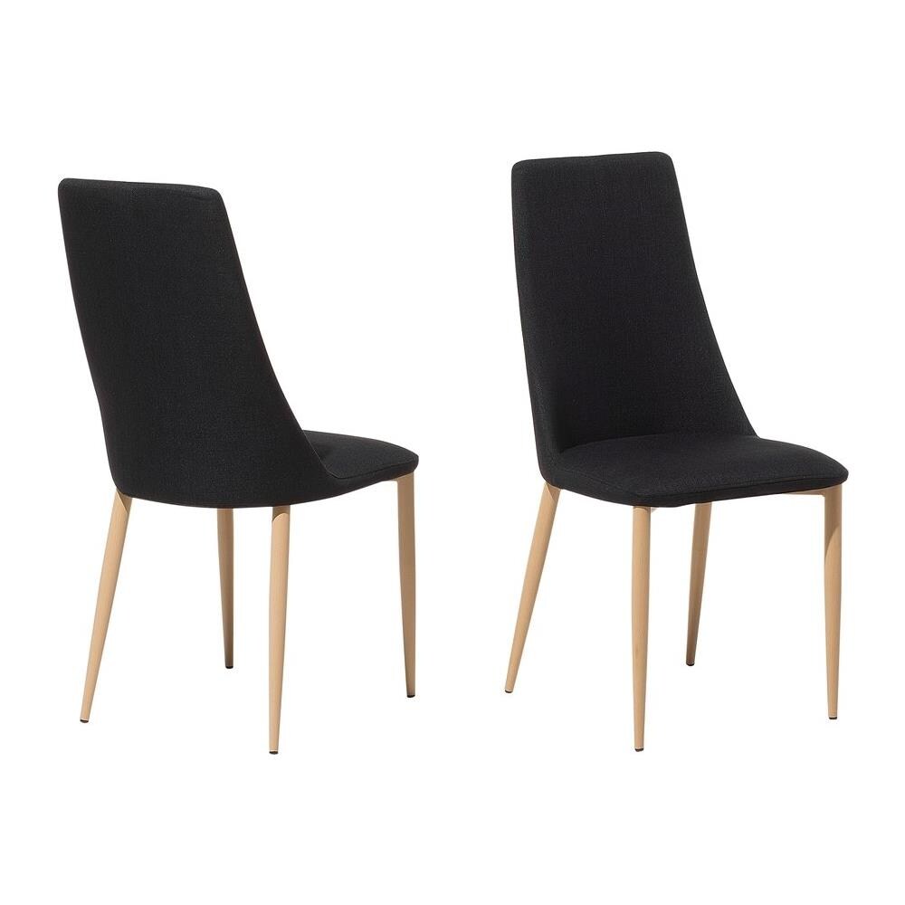 Set Di 2 Sedie Da Pranzo In Colore Nero Clayton - Foto 1