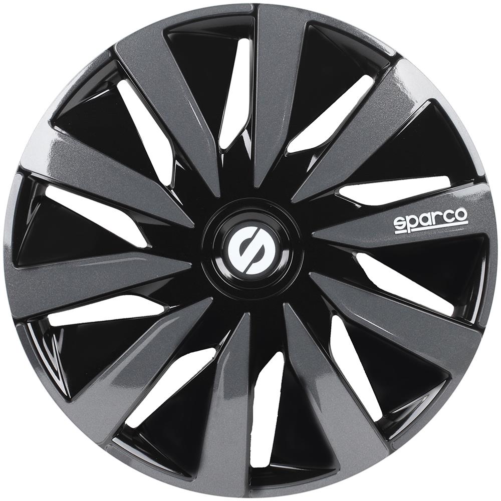 Spc1691bkgr Copricerchi Lazio, Nero / grigio Set Da 4, 16"" - Foto 2