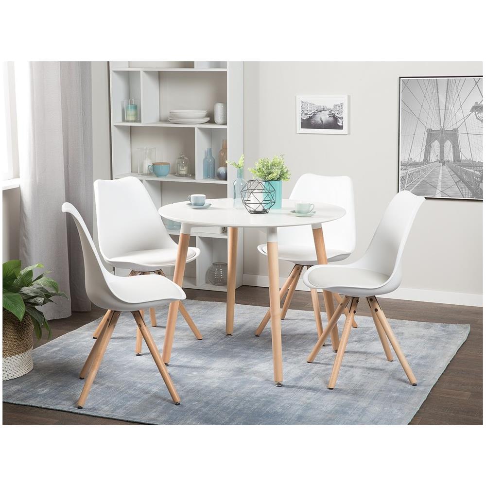 Set Di 2 Sedie Da Pranzo In Colore Bianco Dakota - Foto 1