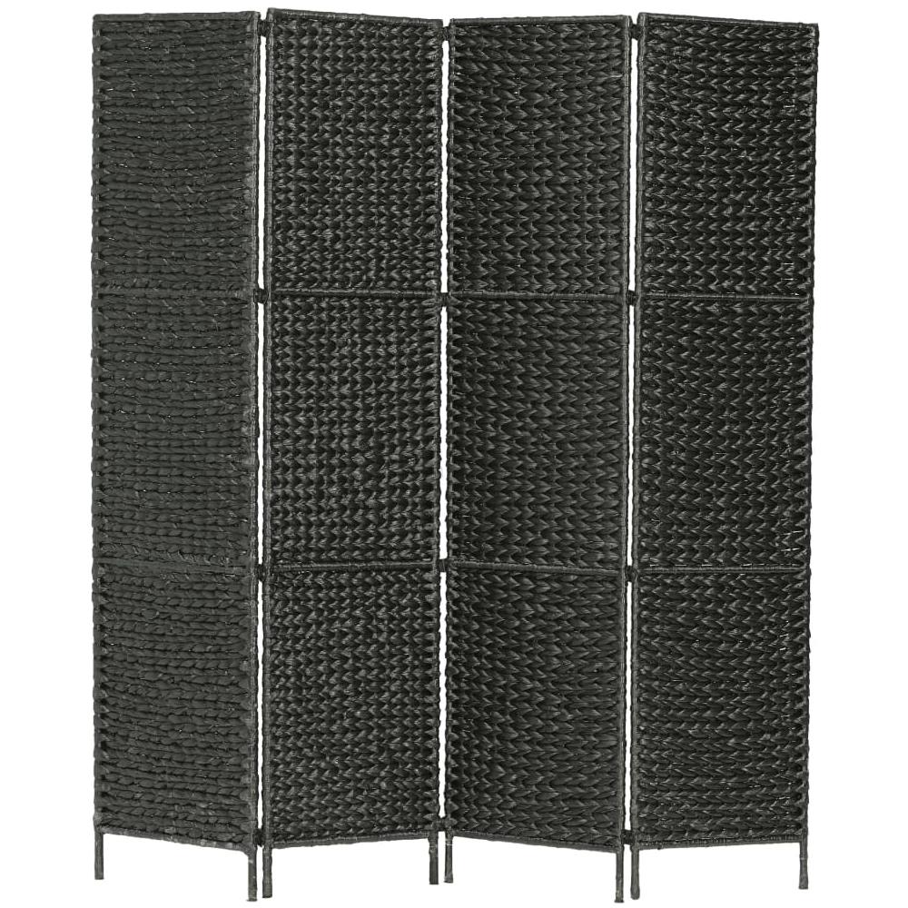 Paravento A 4 Pannelli Nero154x160 Cm In Giacinto D'acqua - Foto 1