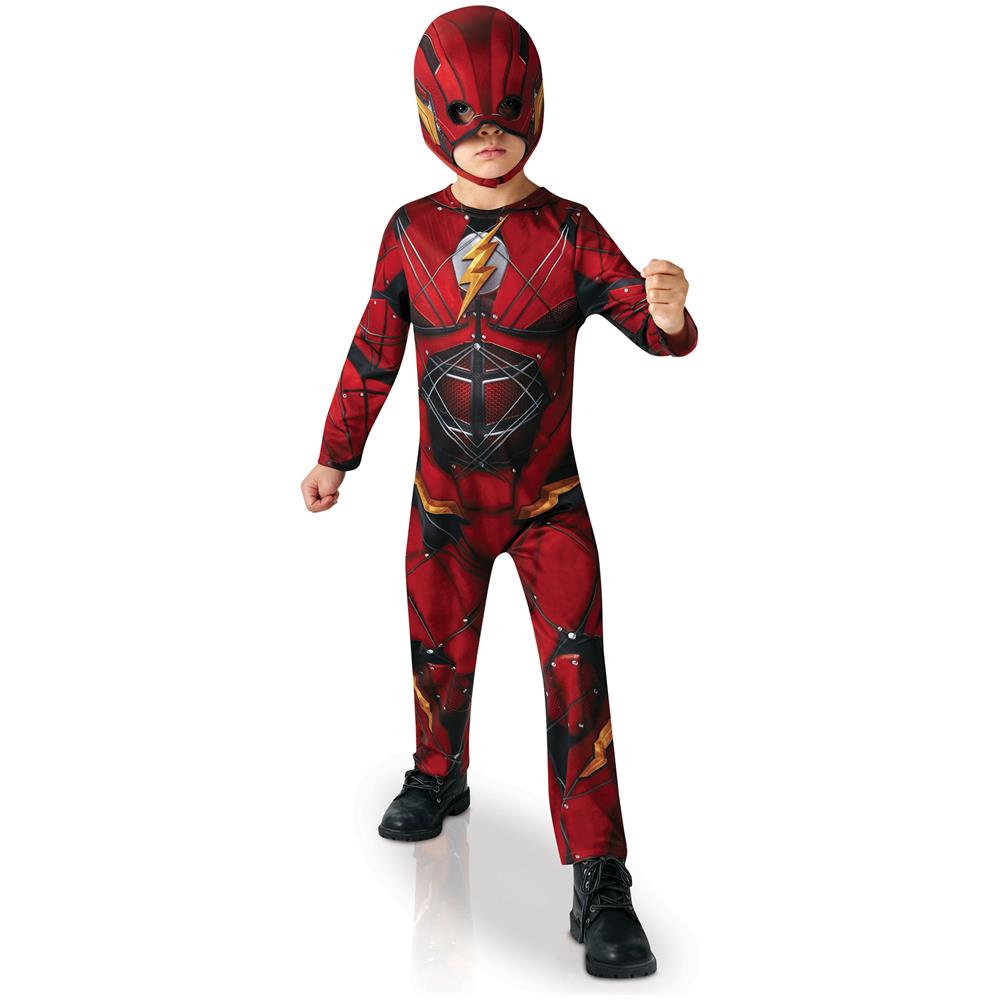 Costume Classico Flash Di Justice League Per Bambino - Taglia: 7/8 Anni (117/128 Cm) - Foto 1